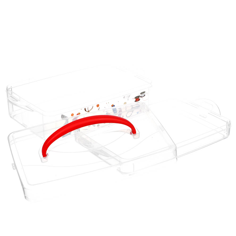 Контейнер универсальный 2 секции, 245х160х105мм, (1л+2л), пластик, цвет прозрачный, арт.№ 414-103