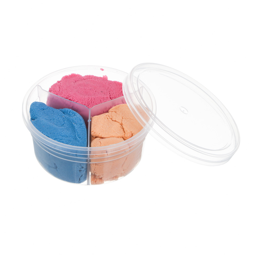 Набор для творчества, кинетический песок "Хлопковый", 3 цвета по 50гр, 8,5х4см, микс, арт.№ 289-193