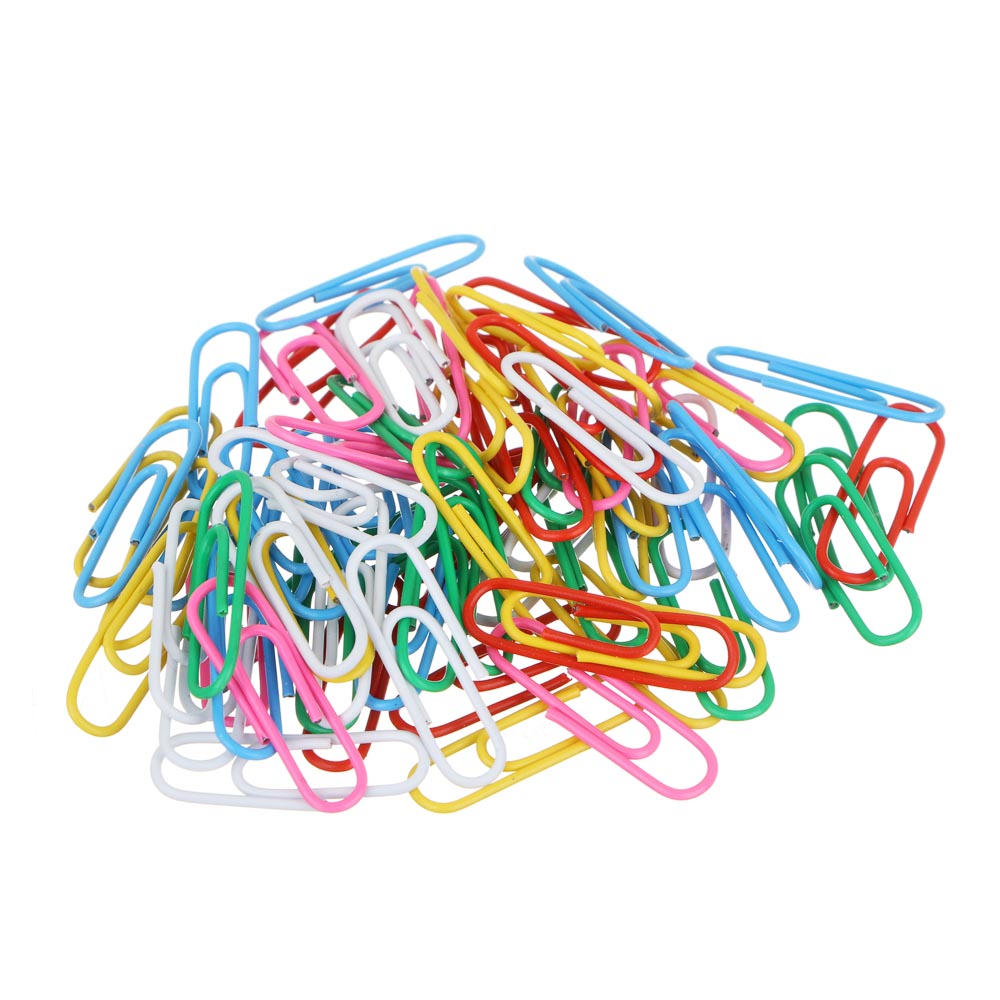 Скрепки металлические ClipStudio цветные 28мм, 70 штук в картонной коробке, арт.№ 588-013