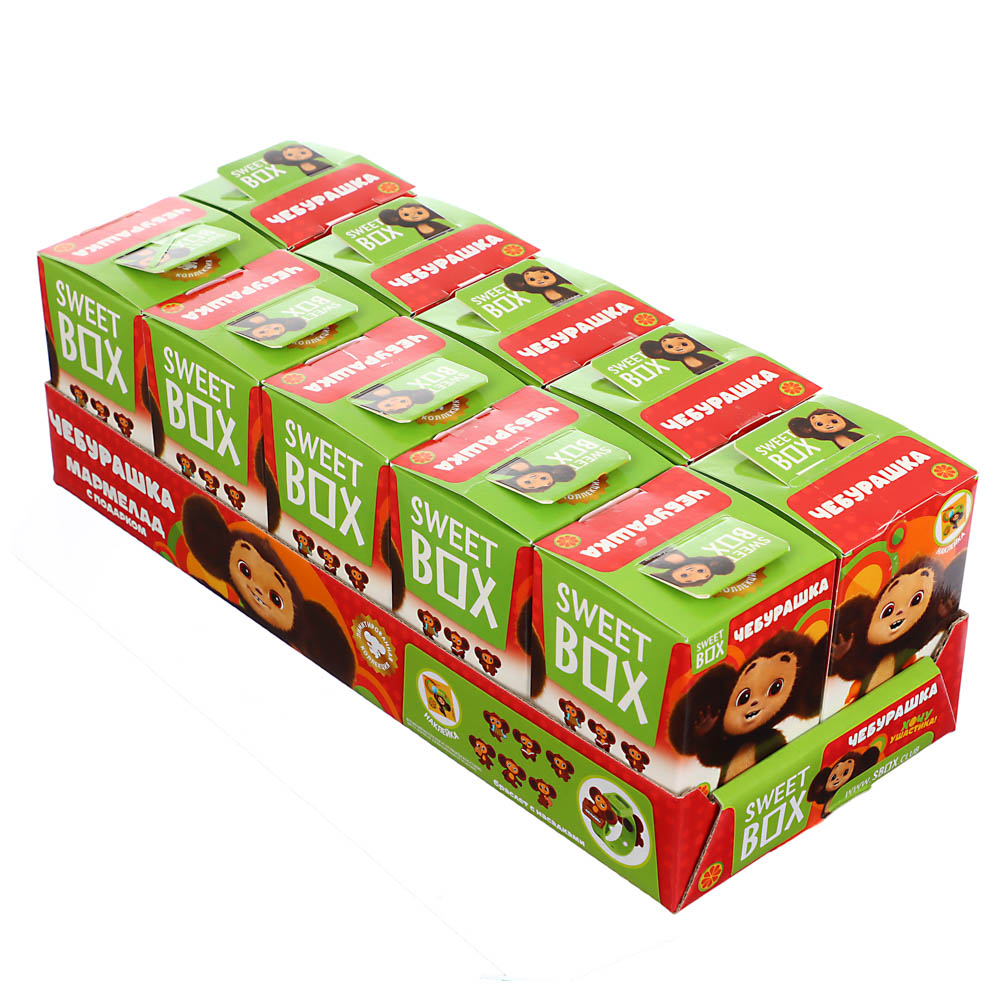 ЧЕБУРАШКА SWEET BOX Мармелад с подарком в коробочке 12/10, 10г., арт.№ 347-182