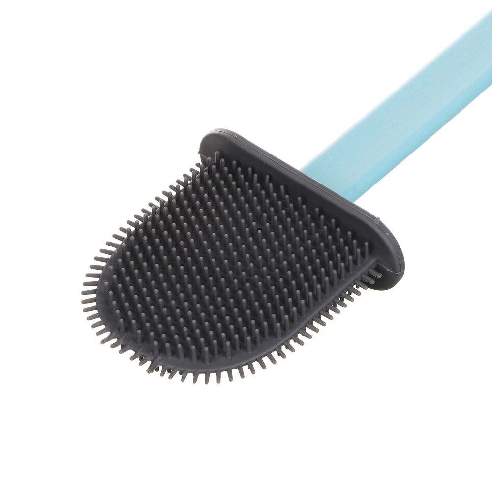 VETTA Ёрш для туалета силиконовый для труднодоступ.мест, на стену, полипропилен, 10х36,5см, голубой, арт.№ 463-255