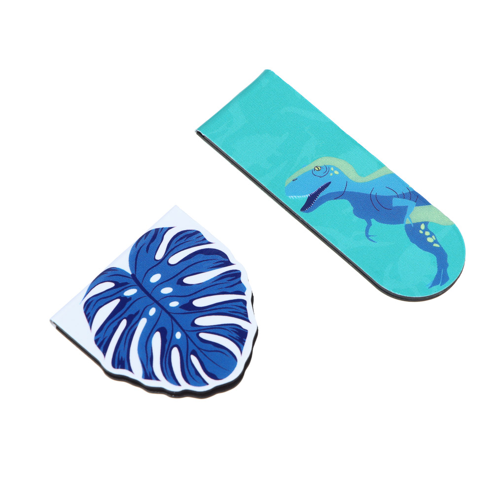 ЯЩЕРЫ Закладки магнитные фигурные, 2 штуки, на картонной подложке, 15,5х6,2см, арт.№ 524-228