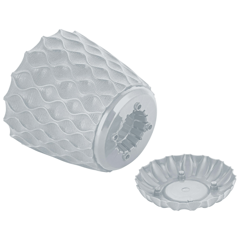 Горшок для цветов с поддоном "Wave", 1.4 л, d=14.5 см, микс цветов, арт.№ 164-412