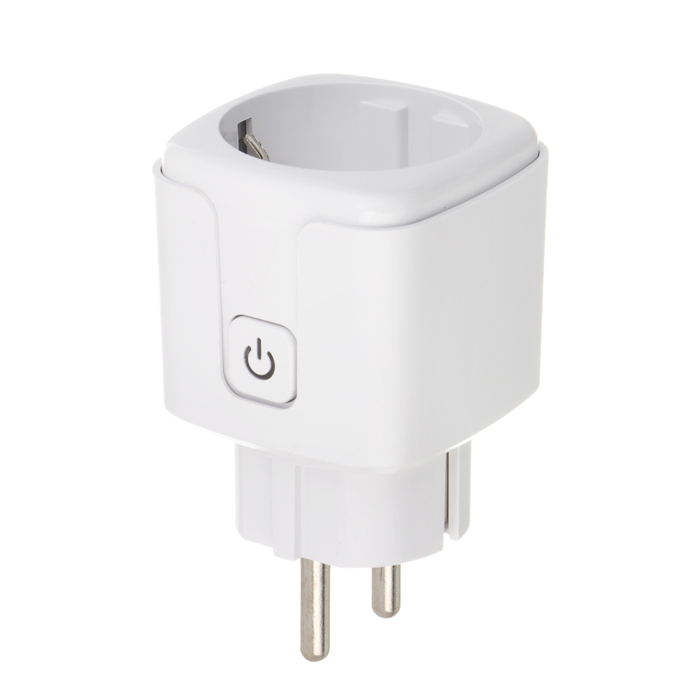 Сетевая розетка Smart BY, Tuya, Алиса Wi-Fi, 10 А, 110-220 В, 50/60 Гц, белый, арт.№ 907-179