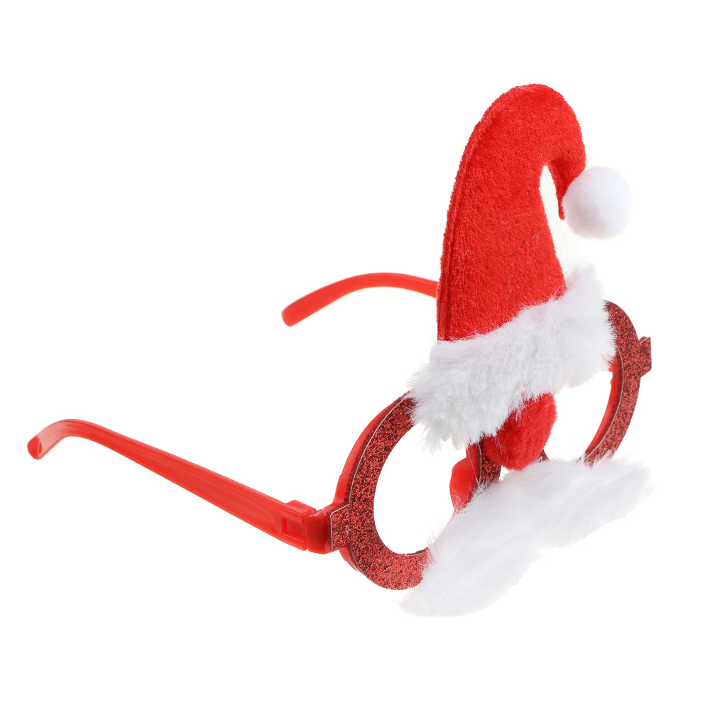 СНОУ БУМ Очки новогодние, пластик, полиэстер, 13,5х14 см, арт.2025-17, арт.№ 391-006