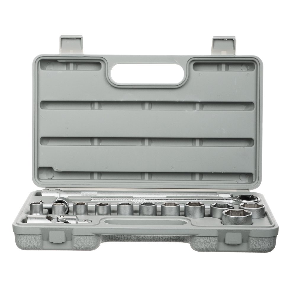 ЕРМАК Набор головок, 16 предм., 10-27мм, с карданным шарниром 1/2", арт.№ 736-498