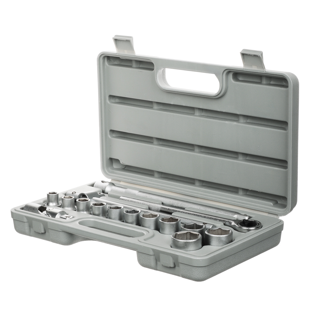 ЕРМАК Набор головок, 16 предм., 10-27мм, с карданным шарниром 1/2", арт.№ 736-498