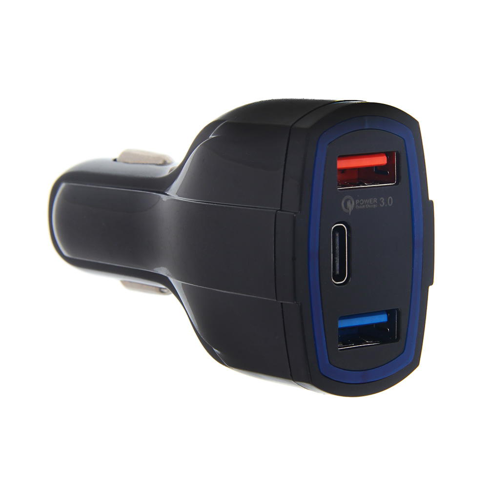 ЕРМАК/NG Устройство зарядное автомобильное, 3 порта зарядки,12/24В, пластик, арт.№ 738-014