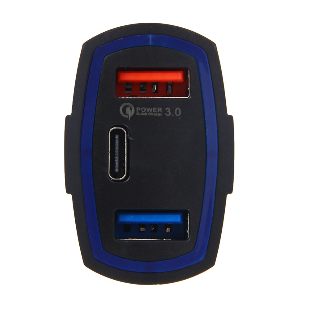 ЕРМАК/NG Устройство зарядное автомобильное, 3 порта зарядки,12/24В, пластик, арт.№ 738-014