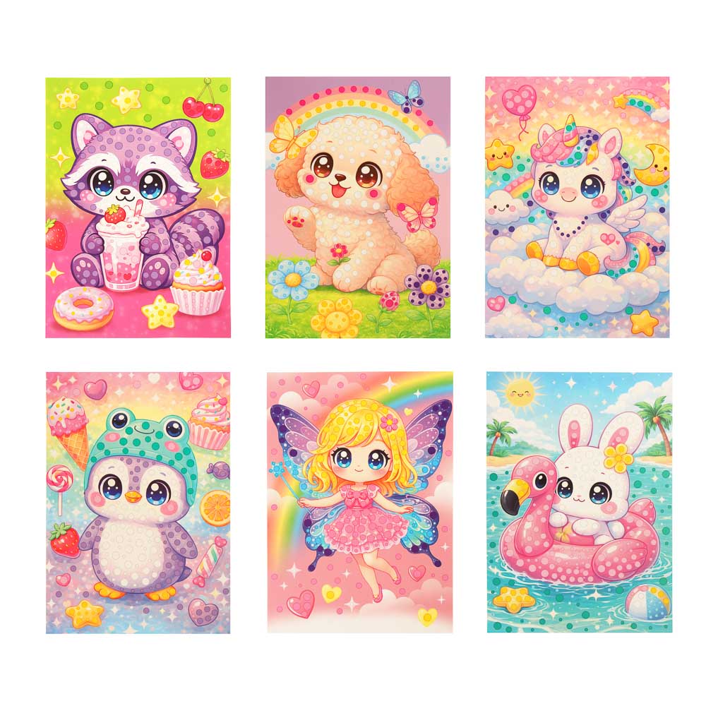 ХОББИХИТ Аппликация жемчужными стразами, пластик, картон, 22х33см, 3-6 дизайнов, арт.№ 285-150