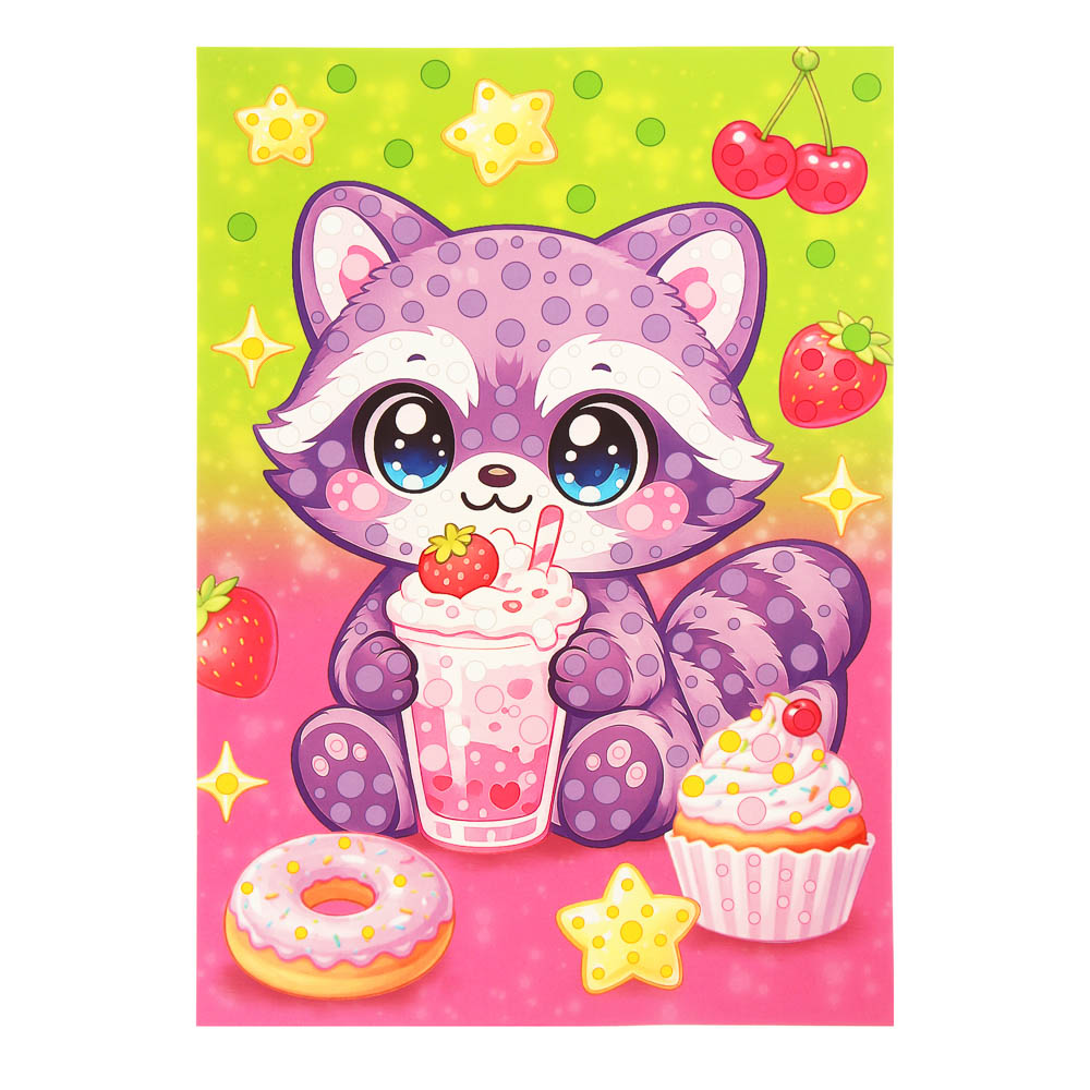 ХОББИХИТ Аппликация жемчужными стразами, пластик, картон, 22х33см, 3-6 дизайнов, арт.№ 285-150