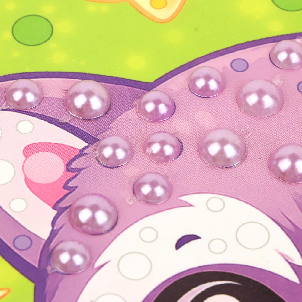 ХОББИХИТ Аппликация жемчужными стразами, пластик, картон, 22х33см, 3-6 дизайнов, арт.№ 285-150