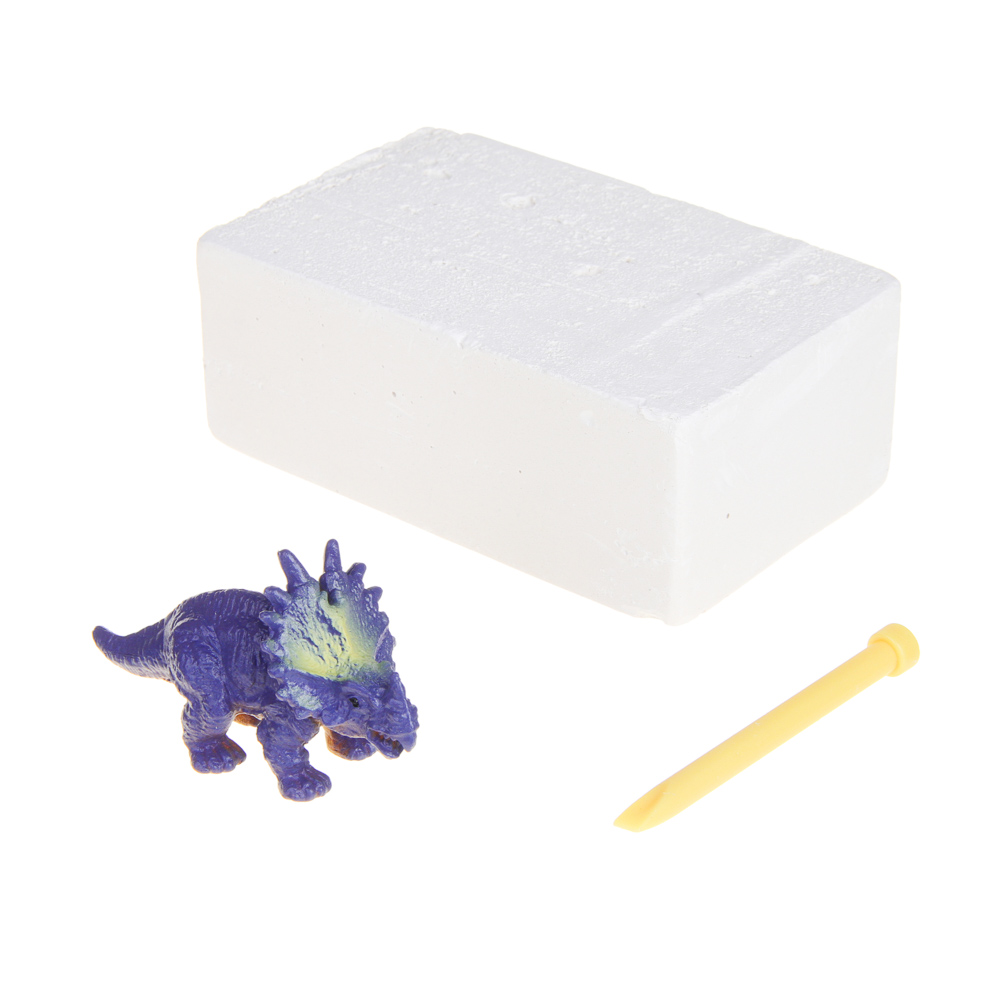 ХОББИХИТ Набор для творчества "Раскопки динозавров" с фигурками, ABS, гипс, 16,7х6,5х4см, 6 диз., арт.№ 283-183