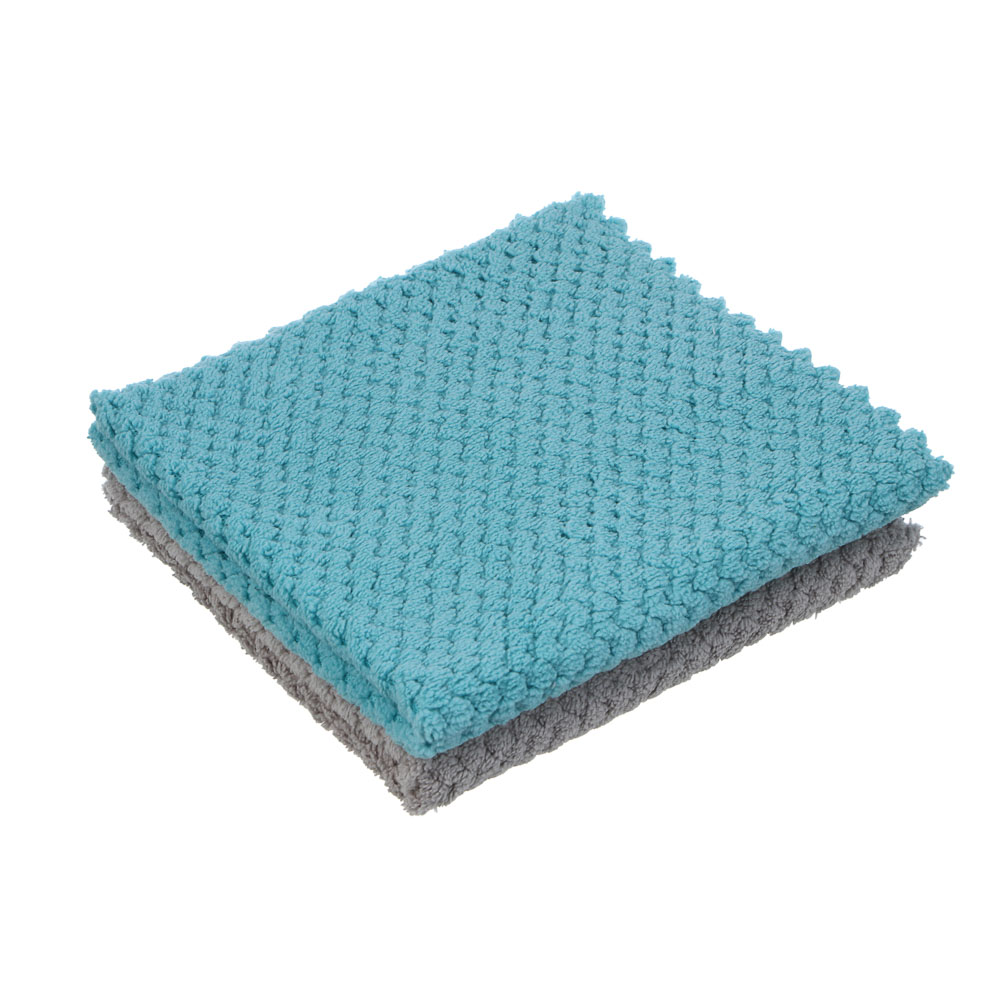 Салфетки универсальные тм VETTA, 2 шт, 30х30см, микрофибра 280г/кв.м., 2 цвета, арт.№ 448-307