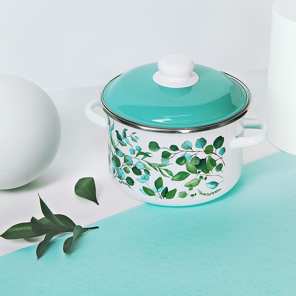 VETTA Эвкалипт Кастрюля эмалированная 4 л, арт.№ 894-506