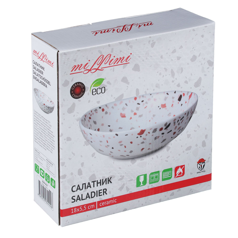 MILLIMI Мозаика Салатник 18х5.5см, керамика, арт.№ 824-417