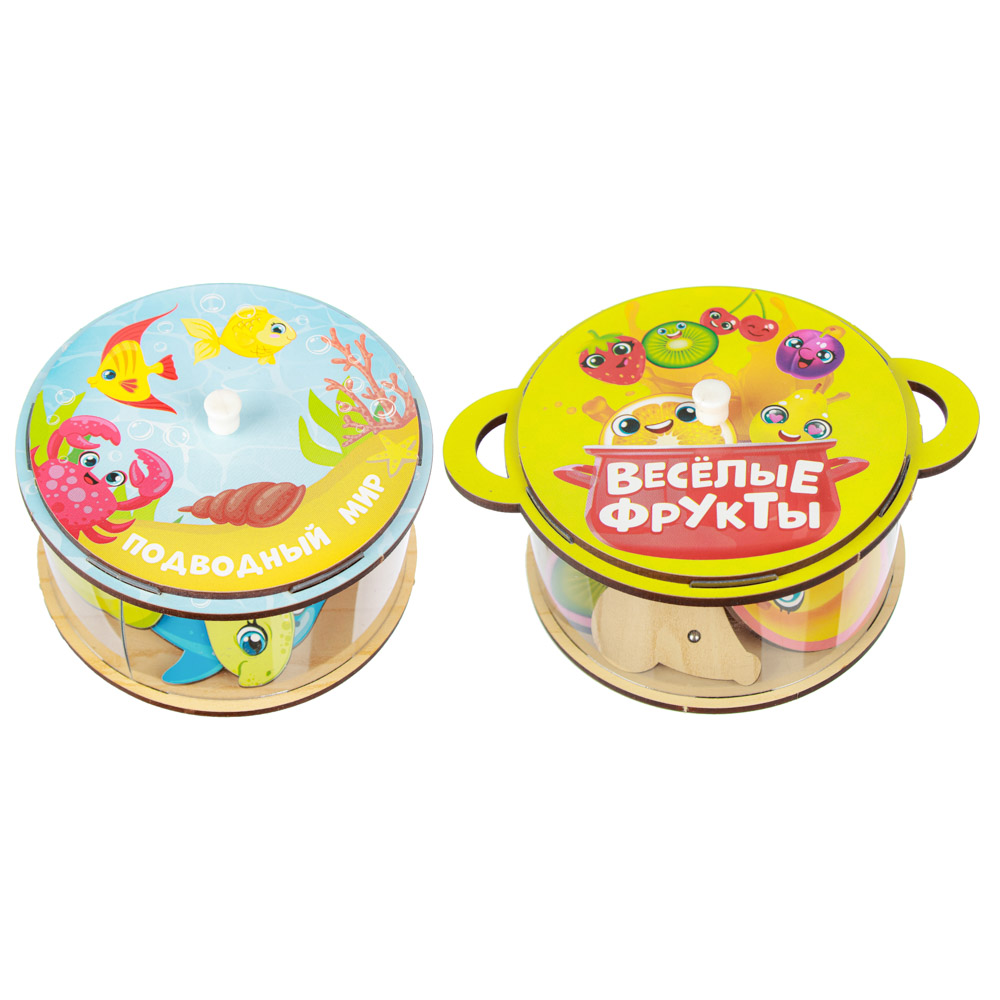 BY Развивающая игра "Магнитная рыбалка", дерево, 12х9,5х6см, 2 дизайна, арт.№ 262-449