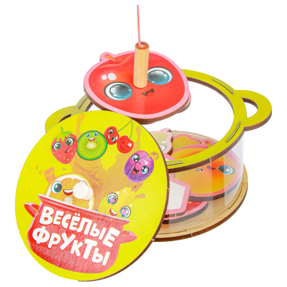 BY Развивающая игра "Магнитная рыбалка", дерево, 12х9,5х6см, 2 дизайна, арт.№ 262-449