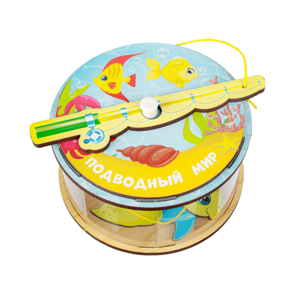 BY Развивающая игра "Магнитная рыбалка", дерево, 12х9,5х6см, 2 дизайна, арт.№ 262-449