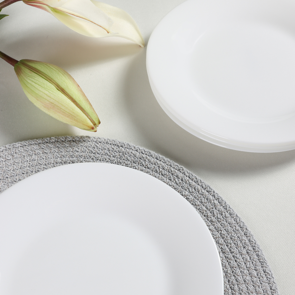 MILLIMI Набор столовой посуды 8пр (тарелка 17,5см - 4шт., салатник 16,5см - 4шт.), опаловое стекло, арт.№ 818-156