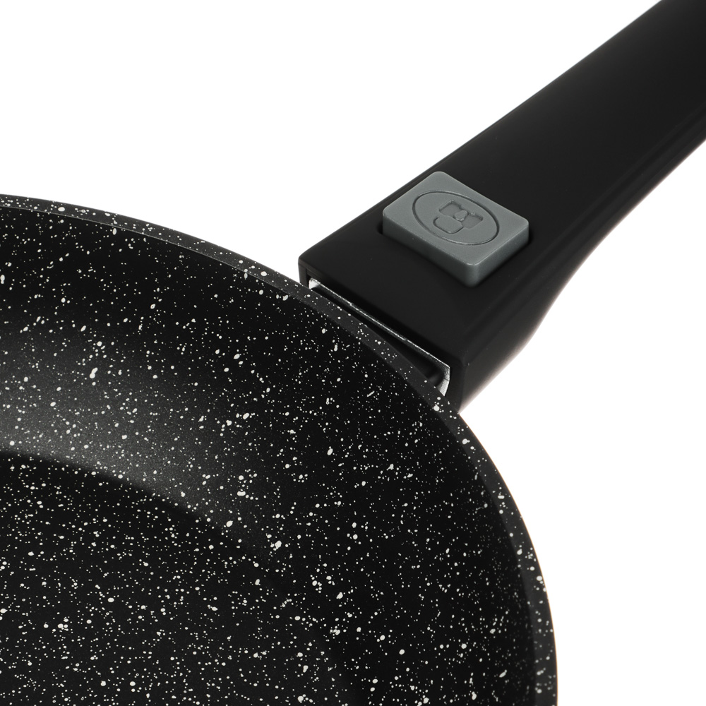 Набор посуды 19 предметов SATOSHI Оникс, кастрюли 20 см, 24 см, 28 см (2,3 л, 3,8 л, 5,7 л), ковш 16 см (1,3 л), сковорода 24 см, 28 см, индукция, арт.№ 846-749