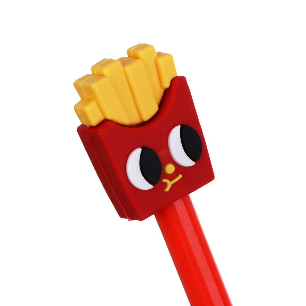 Ручка гелевая синяя, с наконечником в форме фастфуда, 4 дизайна, арт.№ 591-202