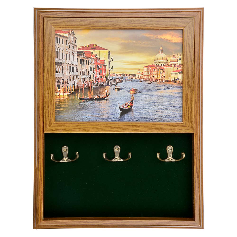 LADECOR Ключница открытого типа, 6 крючков, 29х38х3см, пластик, 2 дизайна, арт.№ 510-170