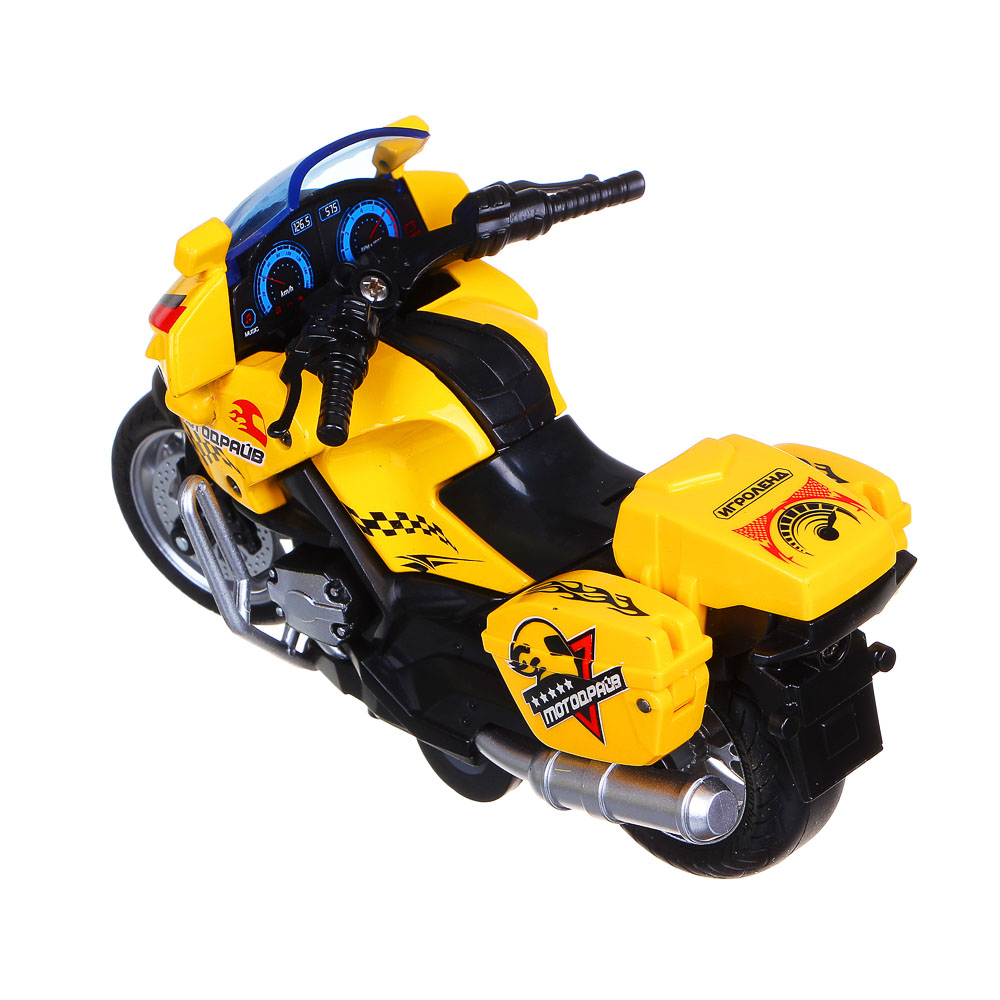 ИГРОЛЕНД Мотоцикл инерционный Мотодрайв,свет, звук, 3AG3, ABS, 12,5x6,3x7,5см, 3 дизайна, арт.№ 292-245