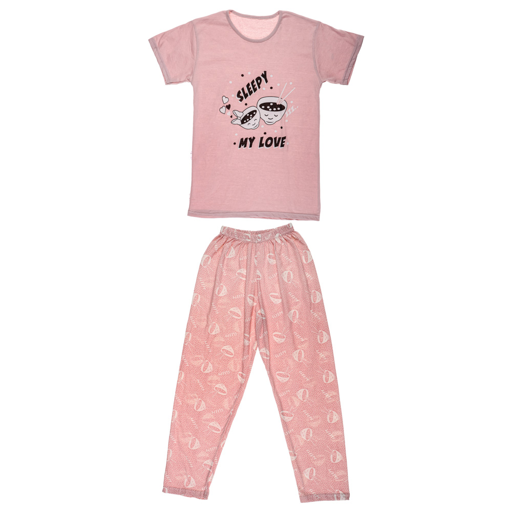 Комплект женский (футболка и штаны), р.46-56, 100% хлопок, арт. 75970, ТМ Ромашка, арт.№ 354-213