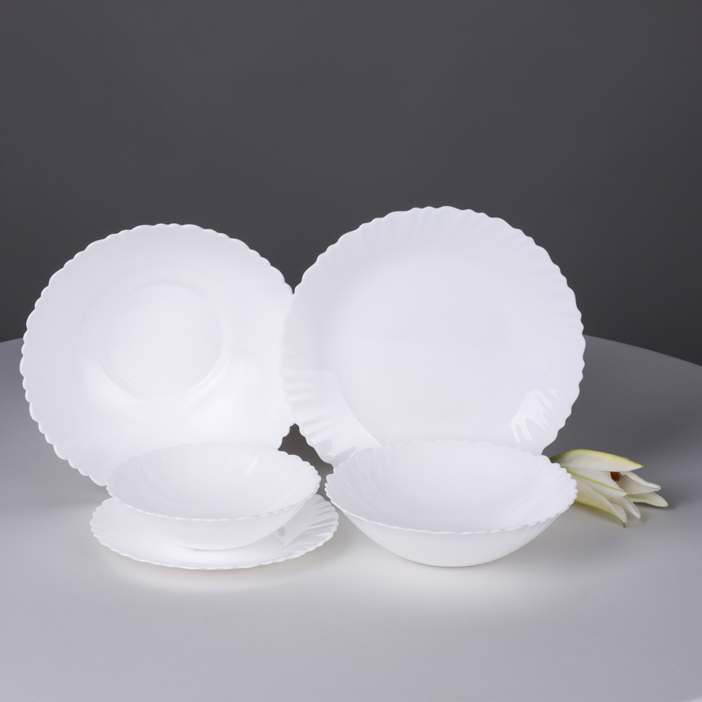 MILLIMI Бьянко Плюс Тарелка десертная, опаловое стекло, 19см, арт.№ 818-027