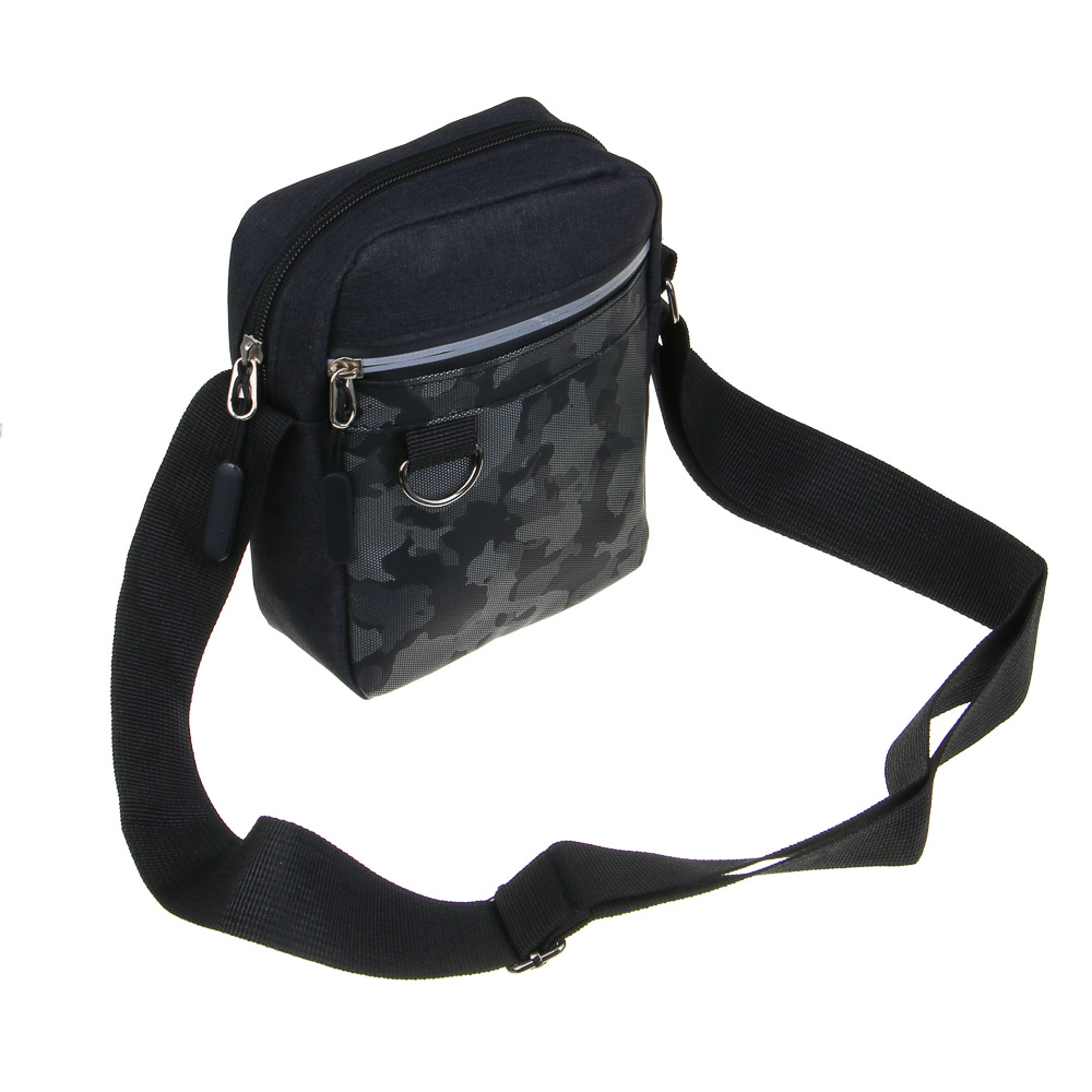 ЮL Глео Сумка мужская на длинном ремне, ПЭ, 18х14х6см, 2 дизайна, 2 цвета, КЖС24-06, арт.№ 337-168