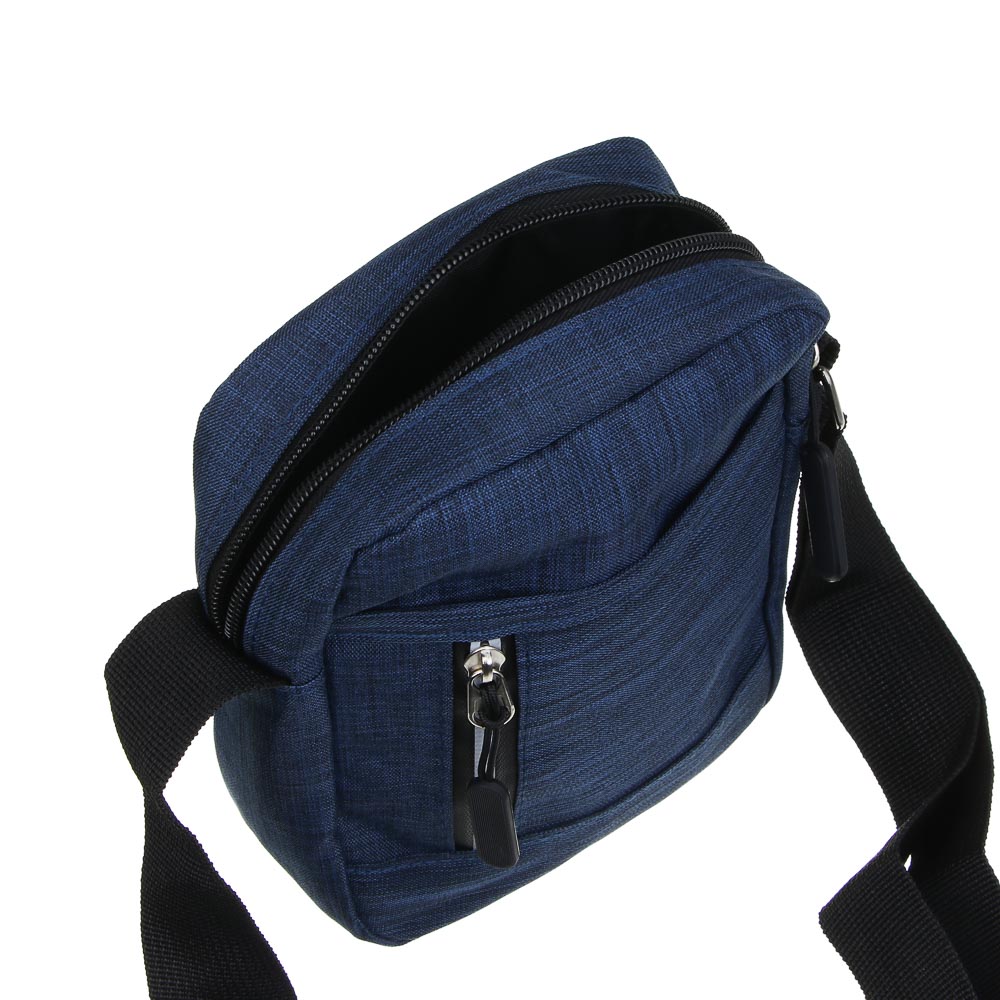 ЮL Глео Сумка мужская на длинном ремне, полиэстер, синий, МП-4, арт.№ 337-169