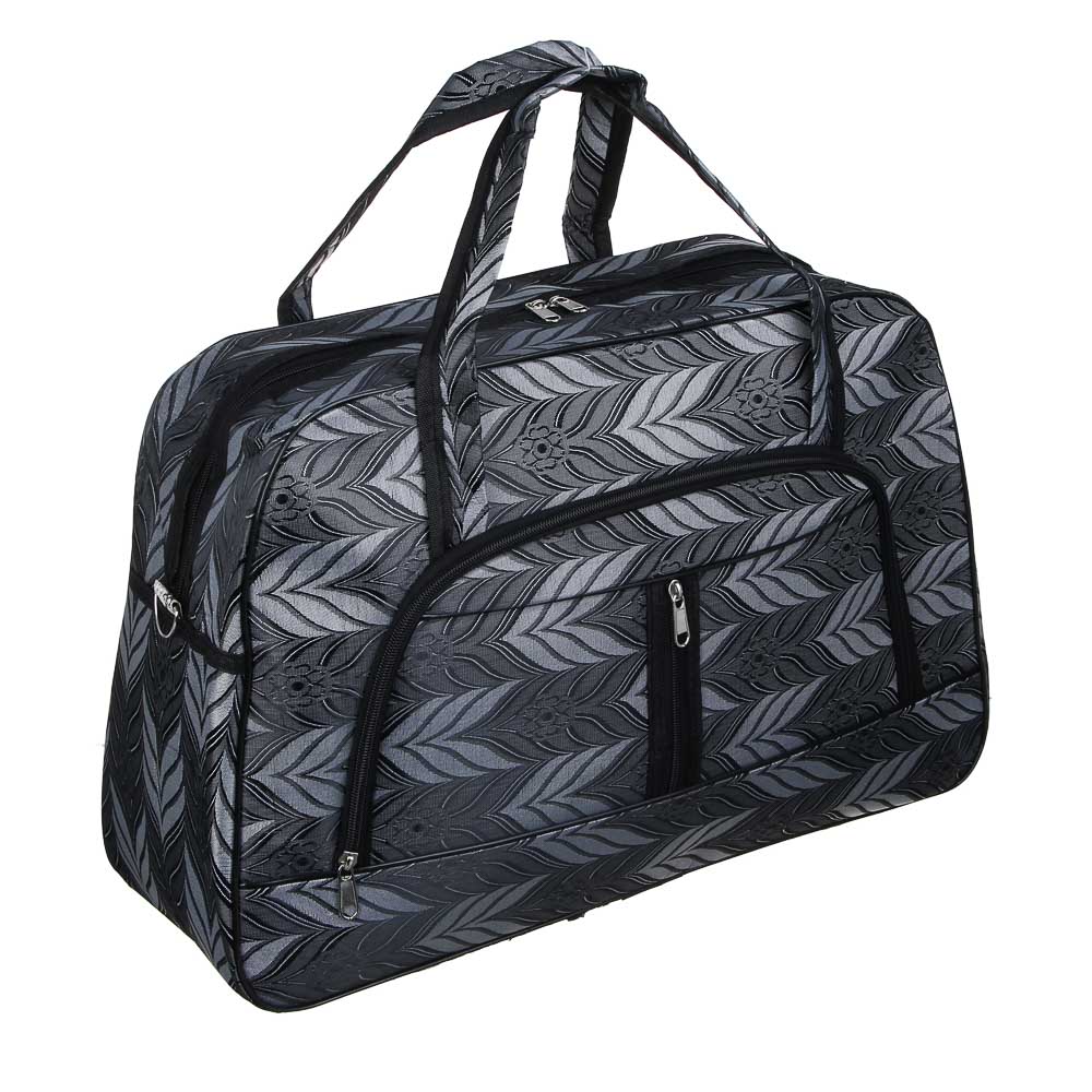 ЮL Сумка дорожная с длинным ремнем, полиэстер, 52х34х19см, серый, МП-5, арт.№ 337-171