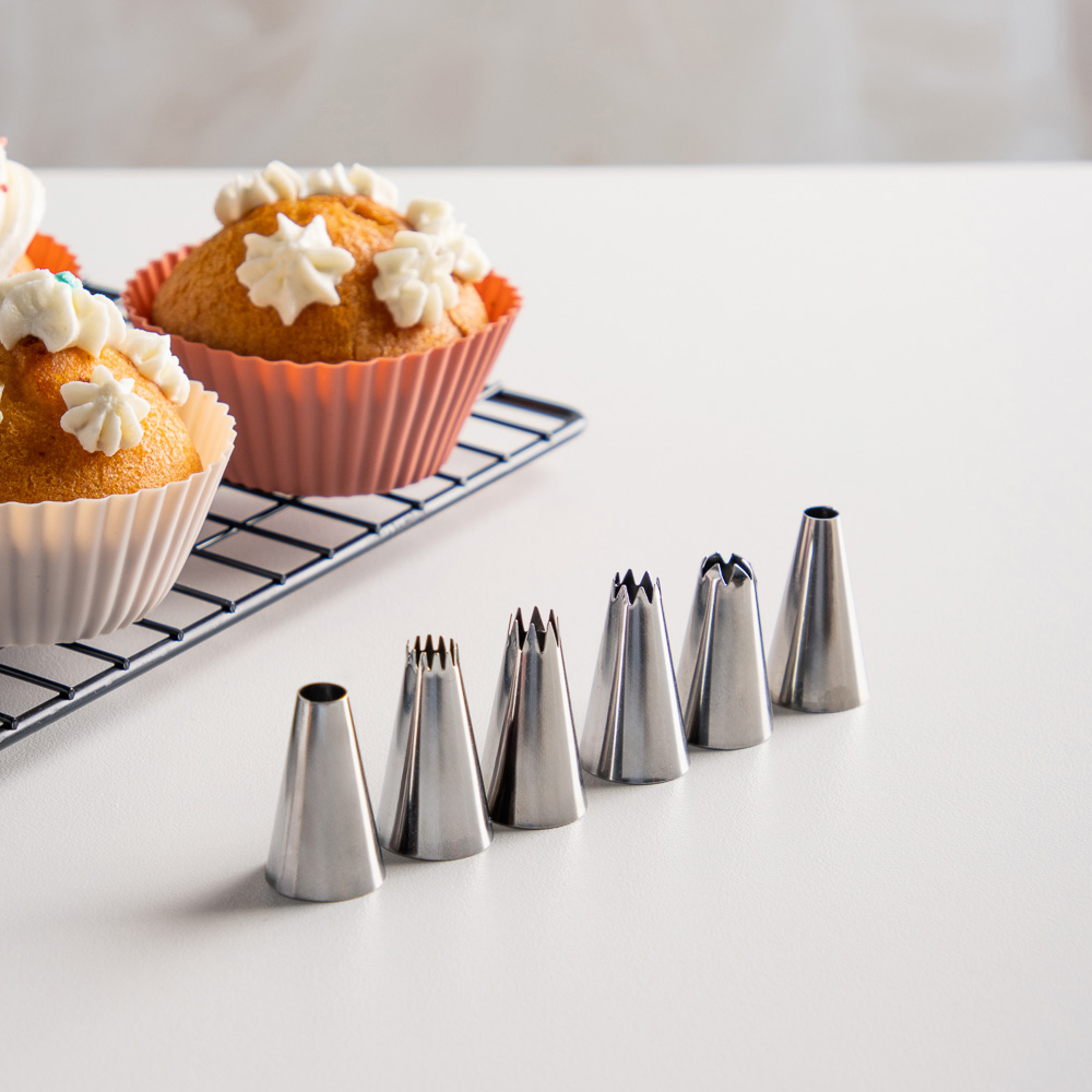 VETTA Набор кондитерских насадок 6 шт, вариант 1, нерж. сталь, арт.№ 881-309