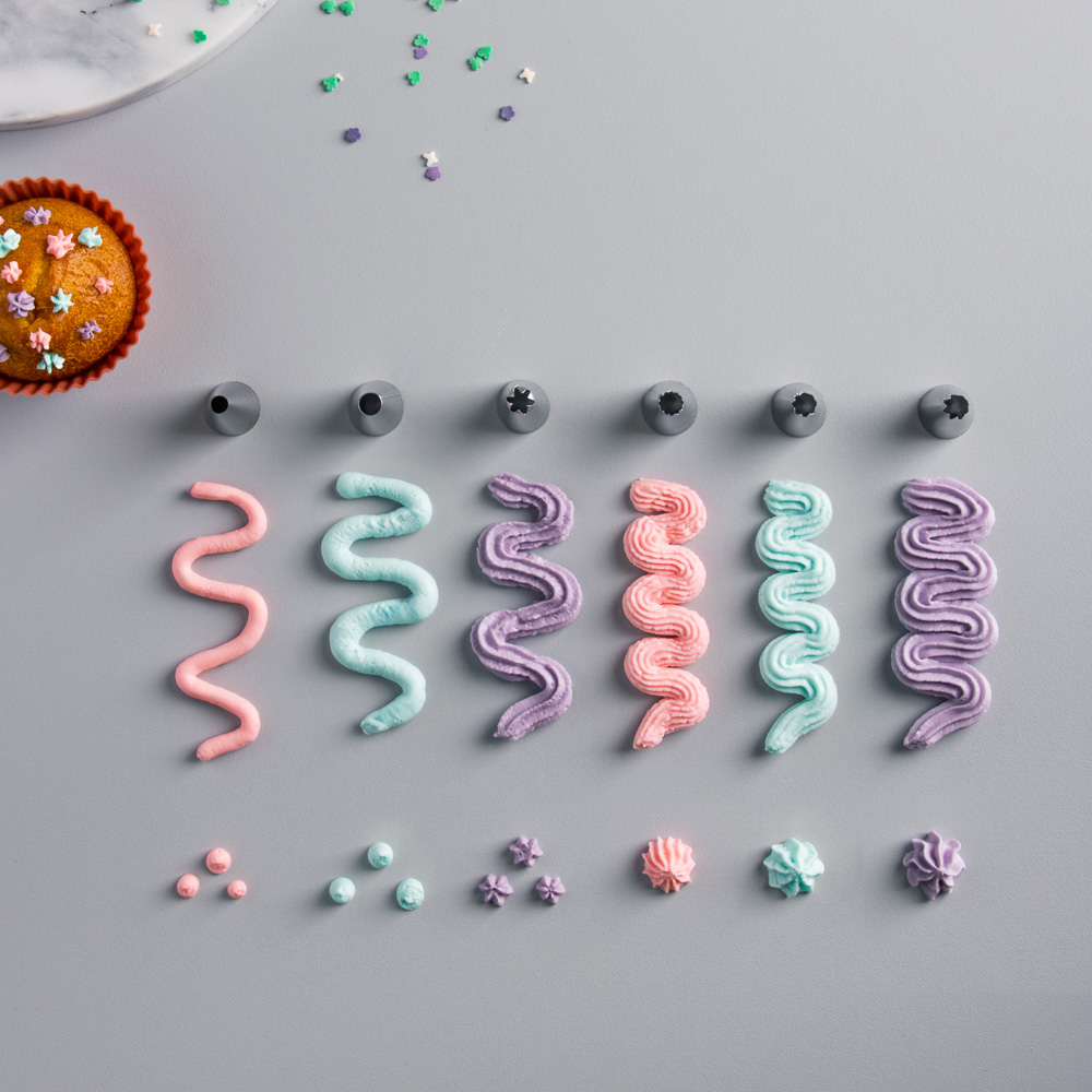 VETTA Набор кондитерских насадок 6 шт, вариант 1, нерж. сталь, арт.№ 881-309