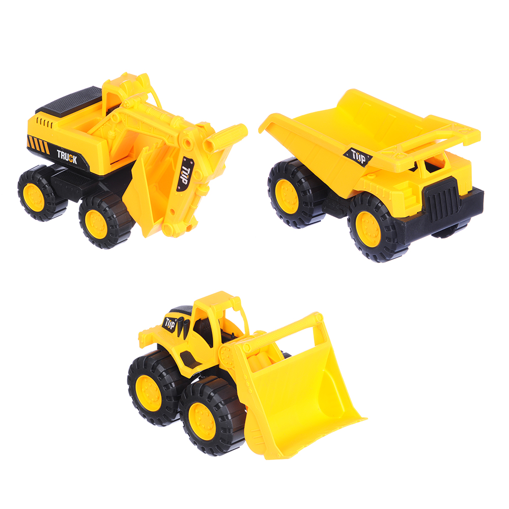 ИГРОЛЕНД Машина в виде строительной техники, ABS, 10х10х19см, 3 дизайна, арт.№ 292-181