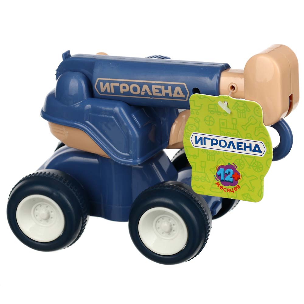 ИГРОЛЕНД Машинка в виде спецтехники, инерция, трещотка, ABS, 12-14х8х8-11см, 3 дизайна, арт.№ 292-188