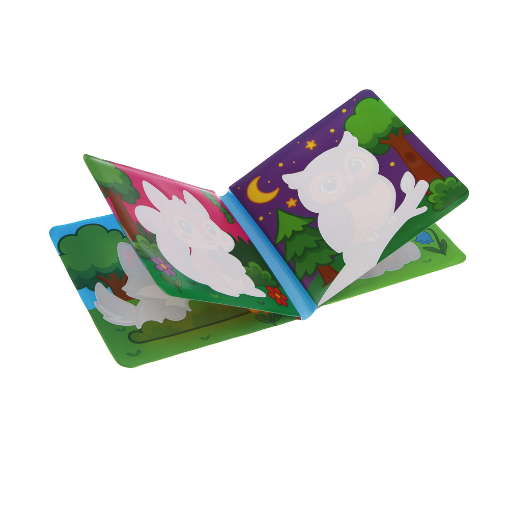 ИГРОЛЕНД Книжка "Раскрась водой", ПЭВА, поролон, 14х14см, 4 дизайна, арт.№ 260-025