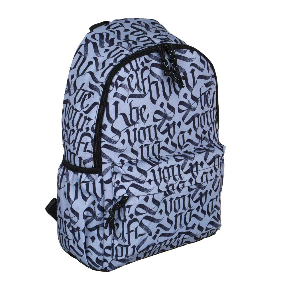 ЛЕТТЕРС Рюкзак подростковый, 41x29x18см, 1 отд., 4карм., плотный ПЭ, закрытые молнии, светлый фон, арт.№ 254-650