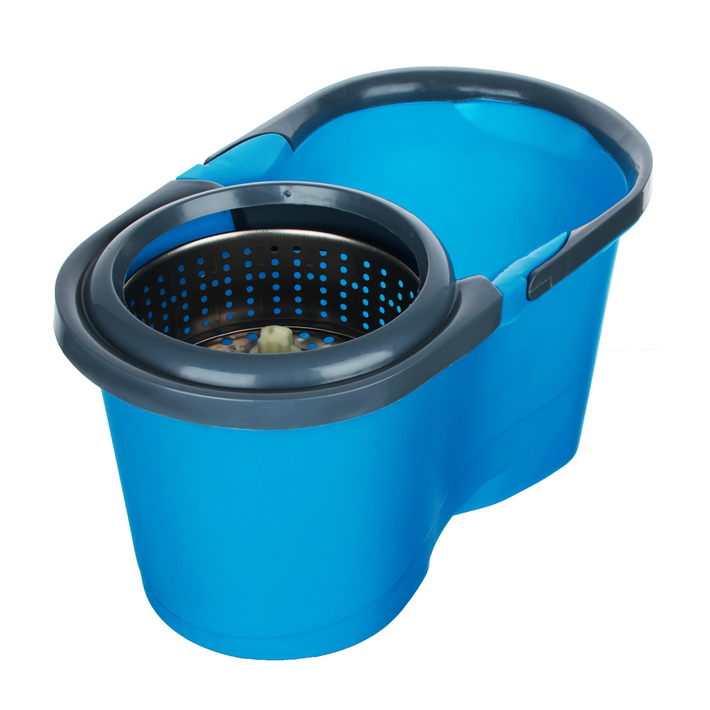 Набор для уборки с отжимом и смен.насадкой тм VETTA, доп.насадка d22см, ведро 11,8л, пласт., металл, арт.№ 407-032