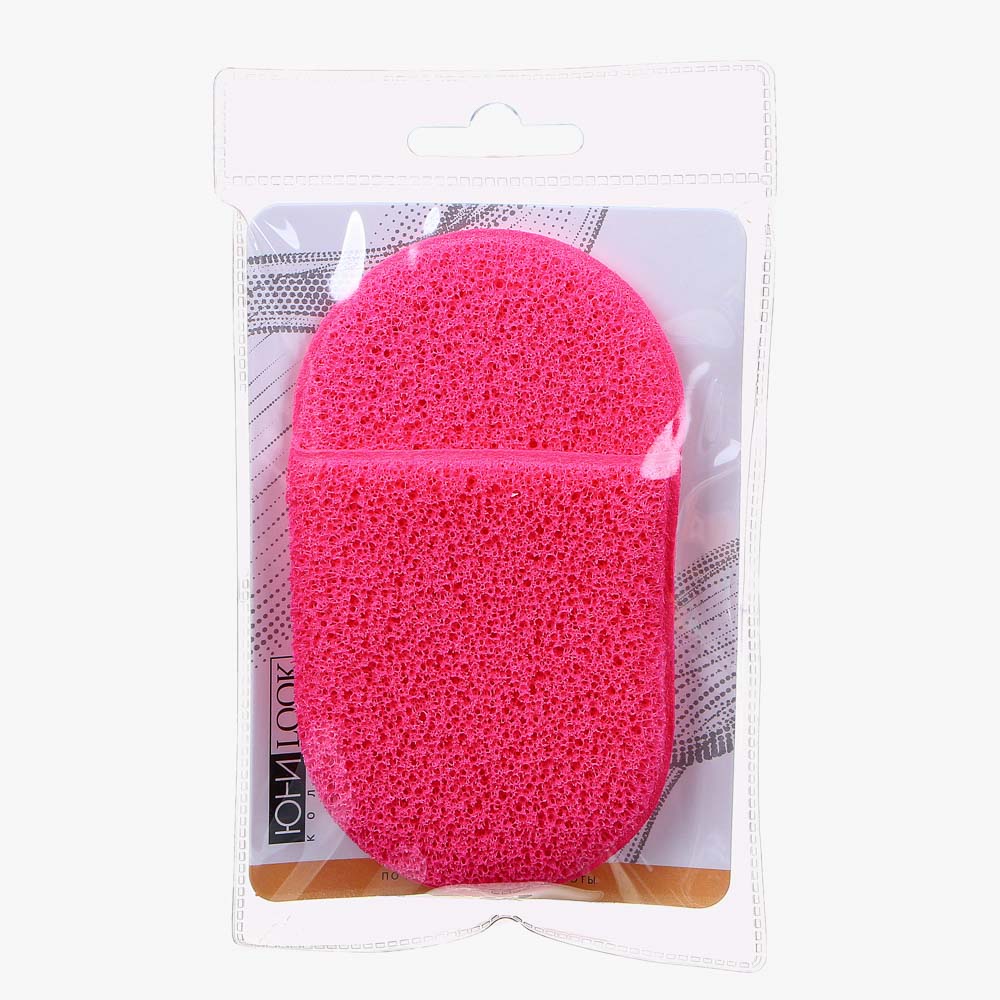 ЮНИLOOK Спонж для умывания, полиуретан, 9,5х6см, 6 цветов, арт.№ 357-250