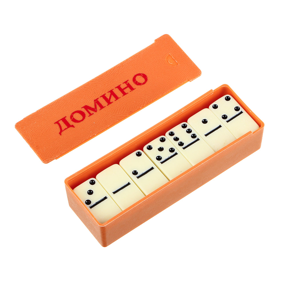 LDGames Домино пластик, в пластиковом боксе 14,5х5см, 4006B, арт.№ 341-140