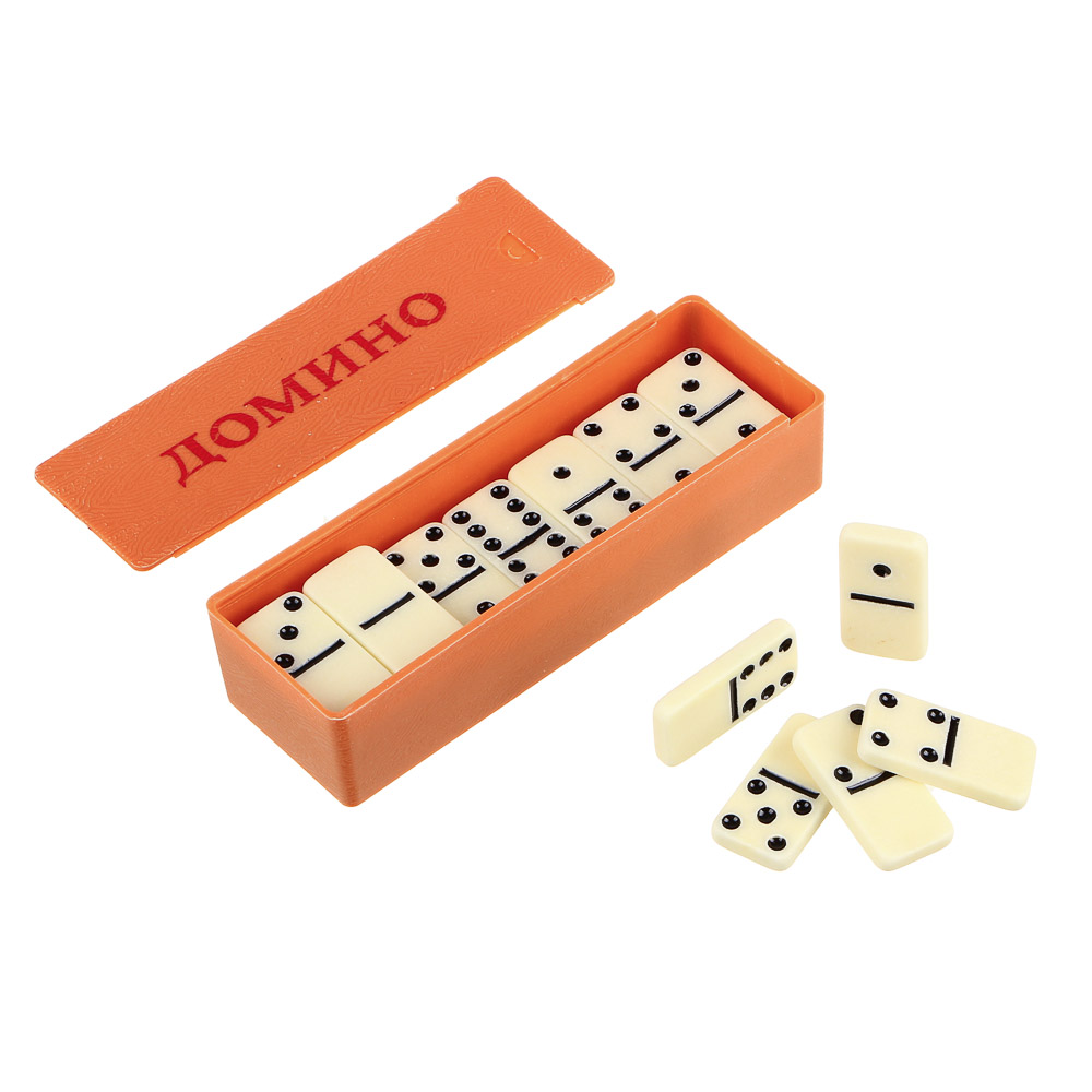 LDGames Домино пластик, в пластиковом боксе 14,5х5см, 4006B, арт.№ 341-140