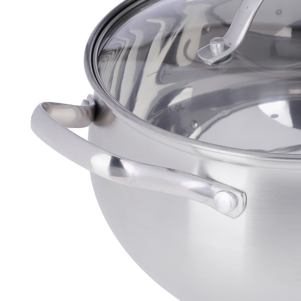 VETTA Женева Кастрюля 20х11,5см. 3,8л. со стекл. крышкой, индукция, арт.№ 822-084