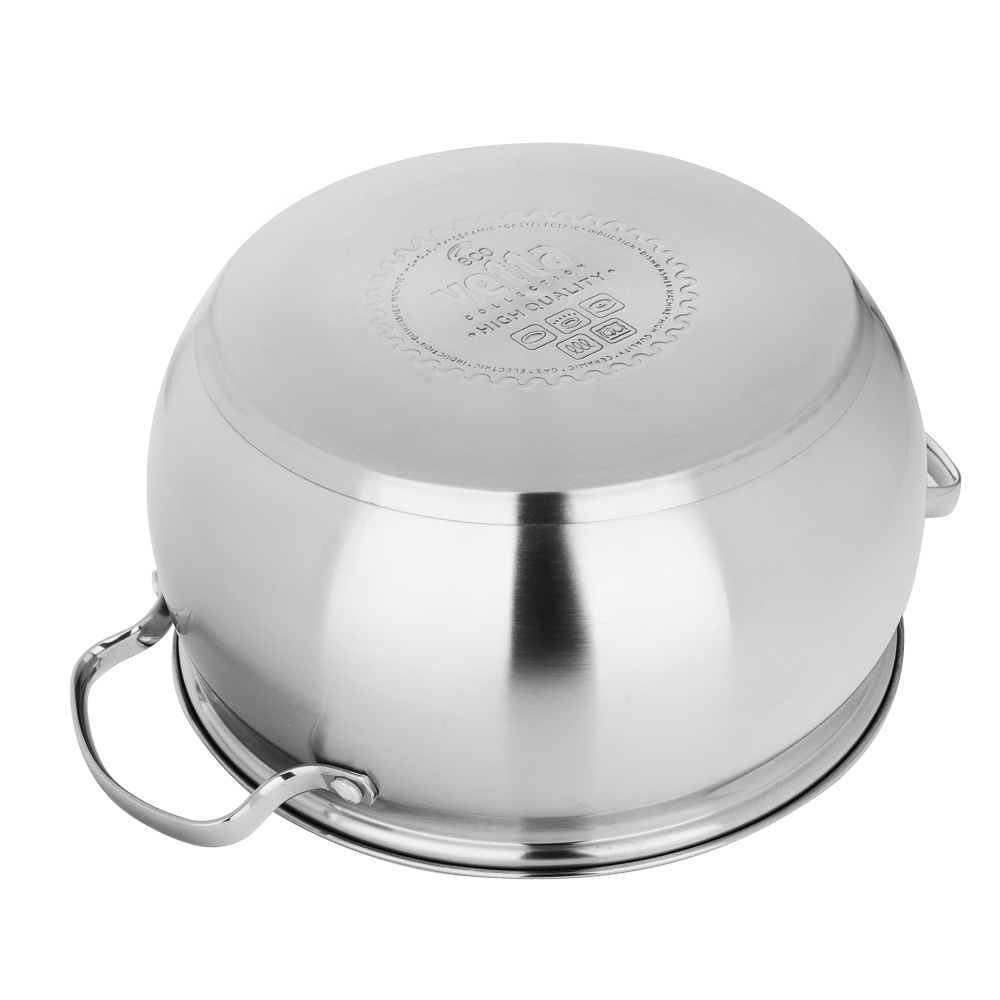 VETTA Женева Кастрюля 22х12,5см. 4,9л. со стекл. крышкой, индукция, арт.№ 822-085