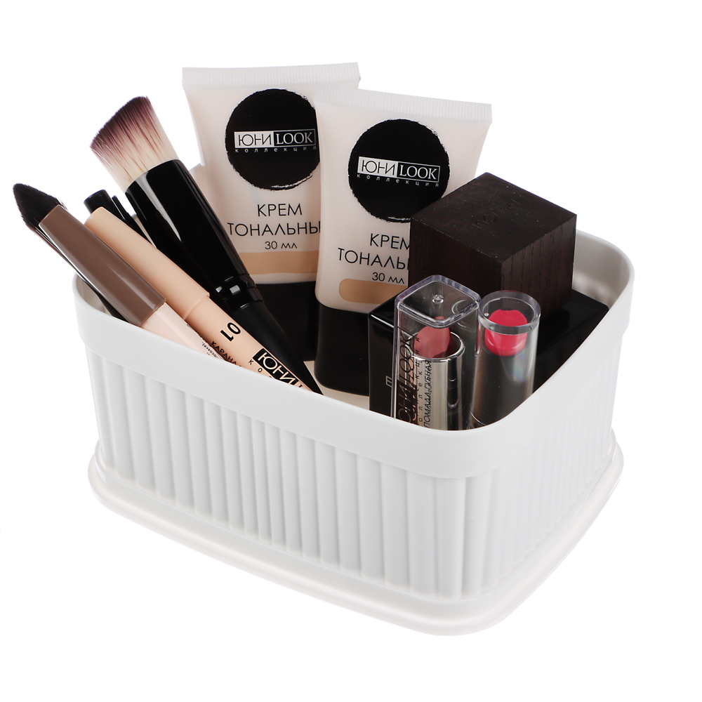 Коробка с крышкой VELVET, 150х115х70мм, 0,9л, светло-серый флэк, арт.№ 457-822