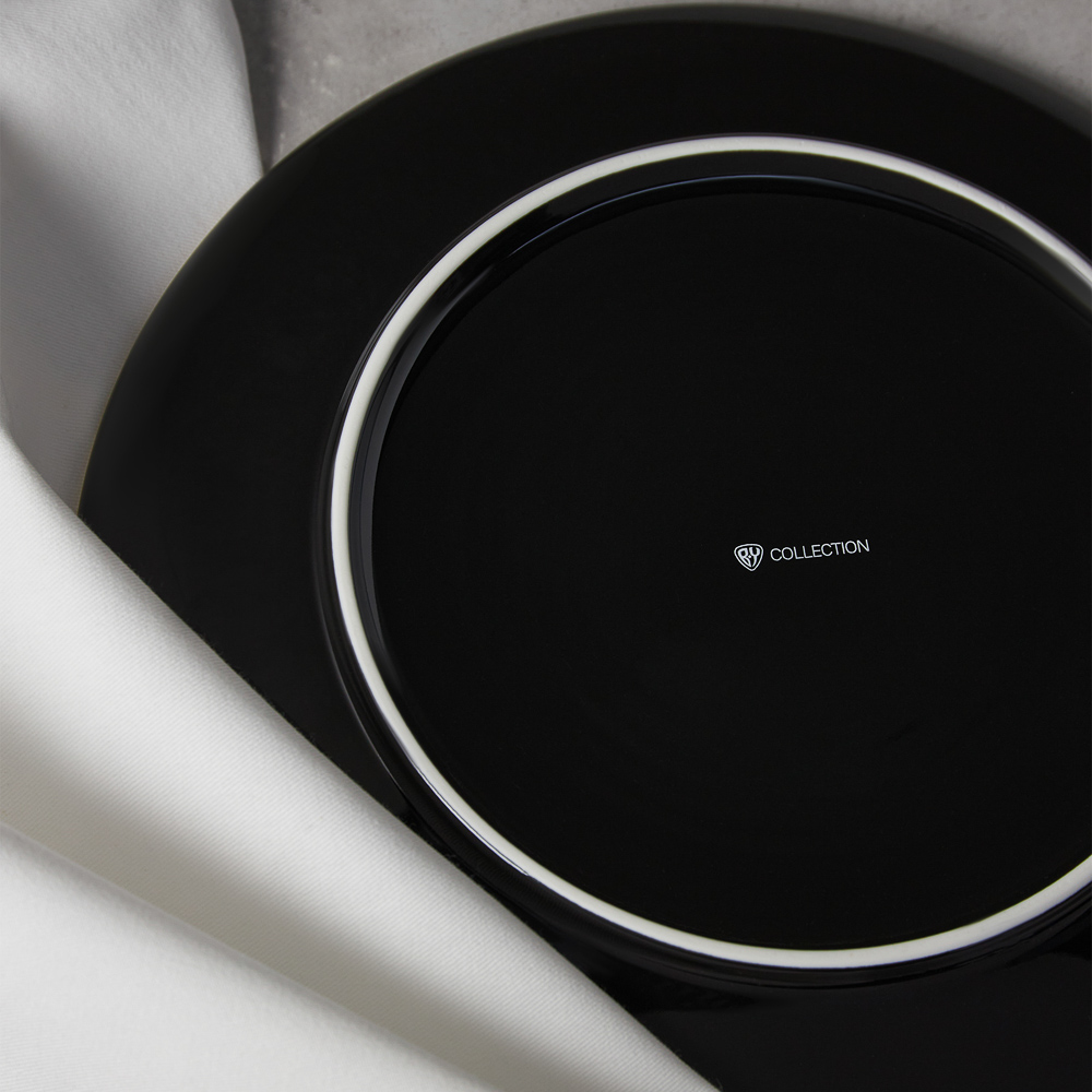 BY COLLECTION Black Line Тарелка подстановочная, 27х2,5см, фарфор, арт.№ 816-425