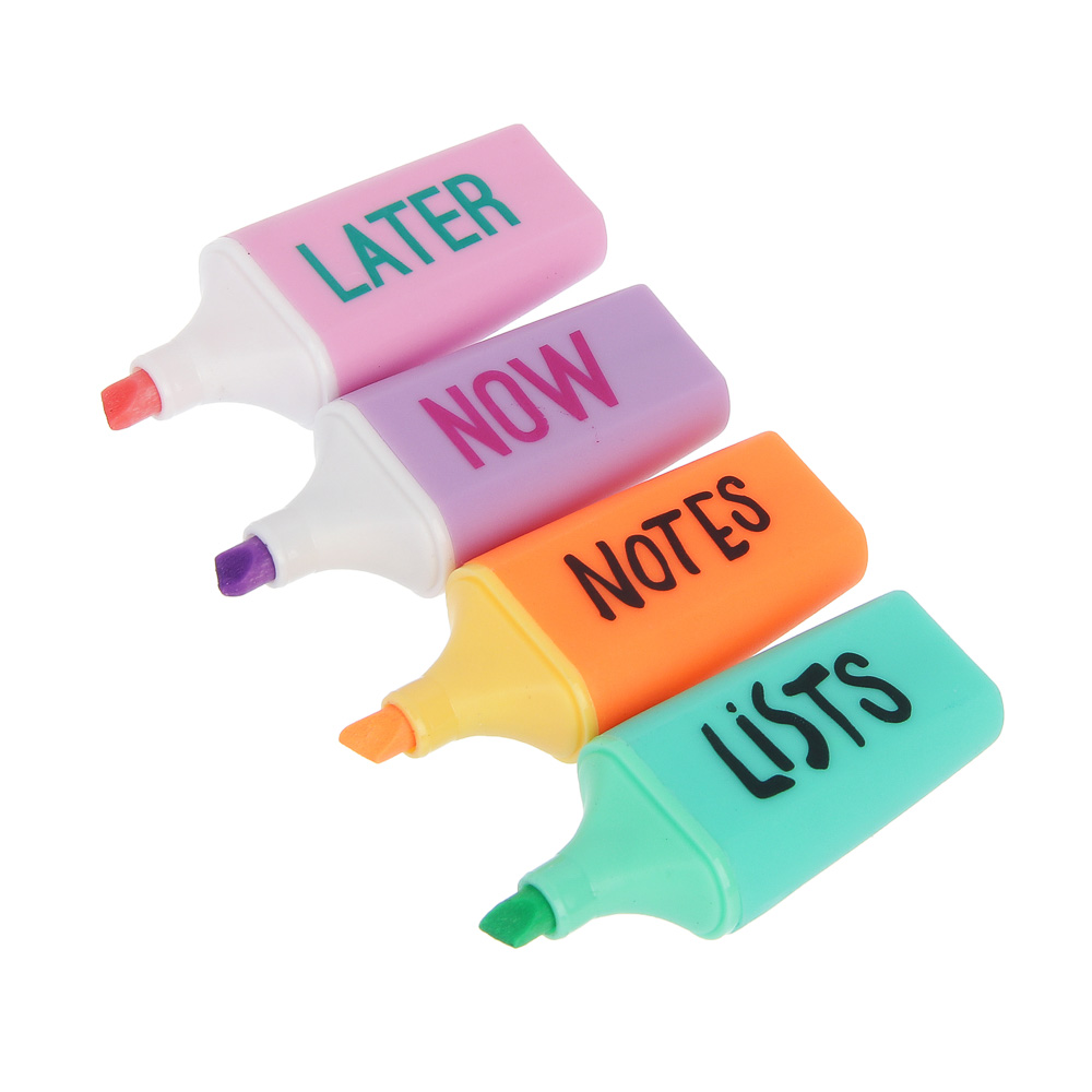 Набор маркеров-выделителей, 4 шт, 4 цвета, арт.№ 613-140