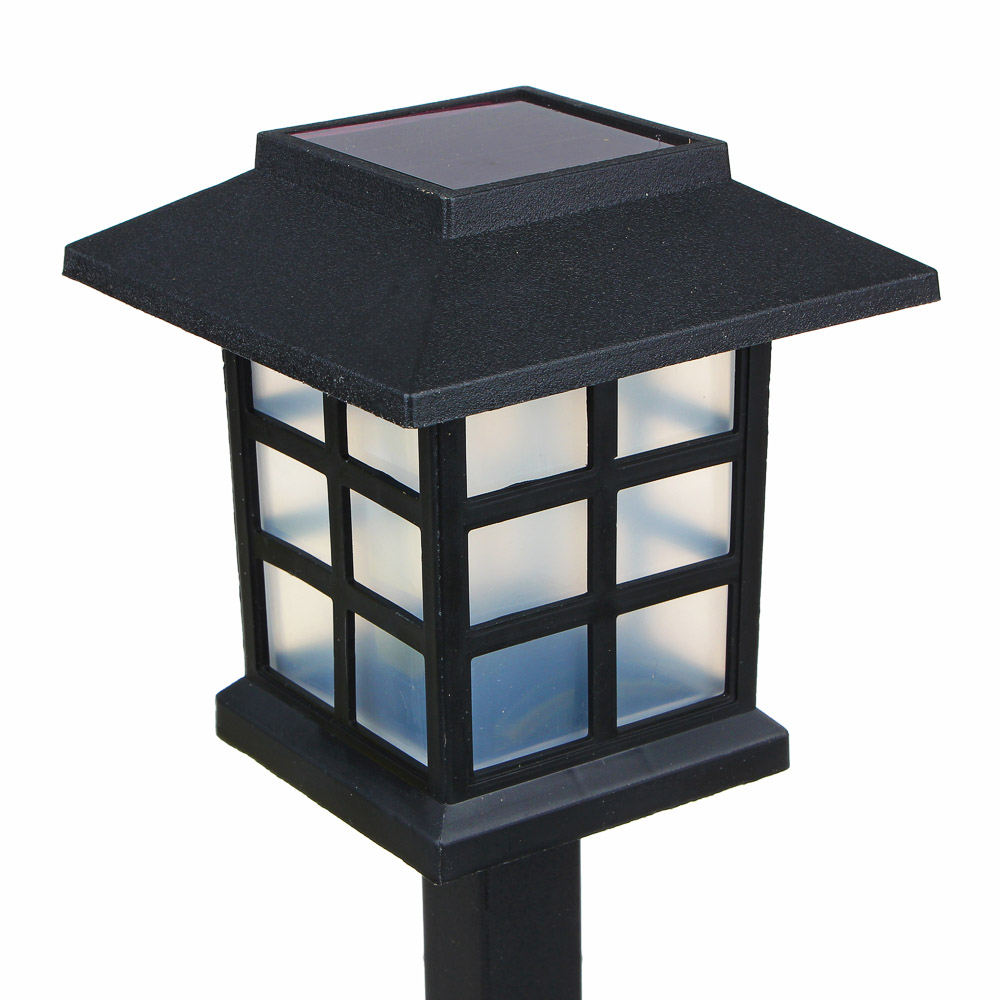 INBLOOM Фонарь садовый на солнечной батарее, пластик, 8,5х8,5х38см 1,2 Вт  NI-MH 1.2V/600 Мач, IP 42, арт.№ 475-305
