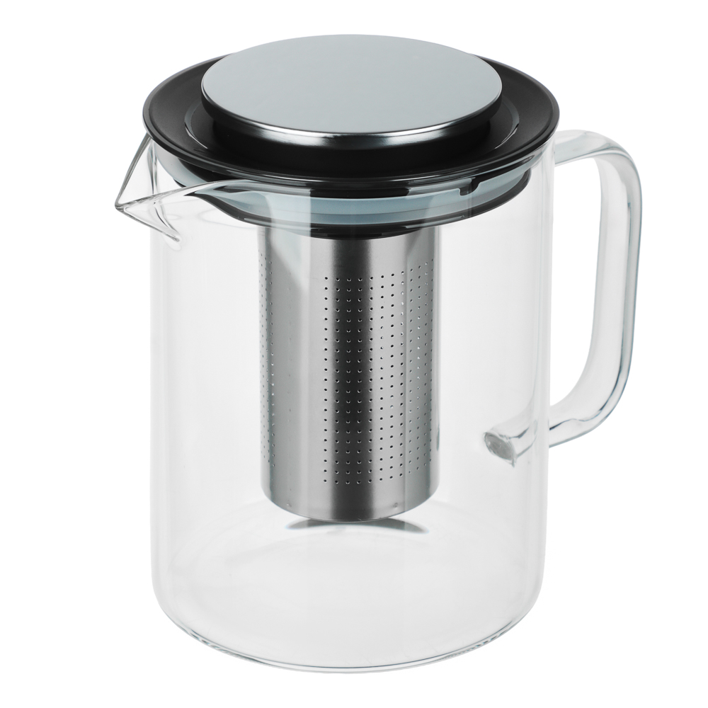 SATOSHI Монблан Чайник заварочный 1200мл, стекло, нерж.сталь, арт.№ 850-274